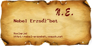 Nebel Erzsébet névjegykártya