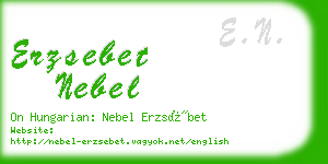 erzsebet nebel business card